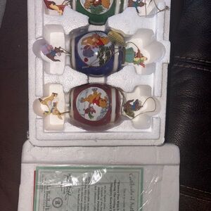 The Bradford Exchange Disney Holiday Ornaments - Red, Green, Blue